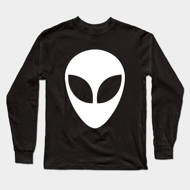 Alien Face Long Sleeve T-Shirt by Mariteas